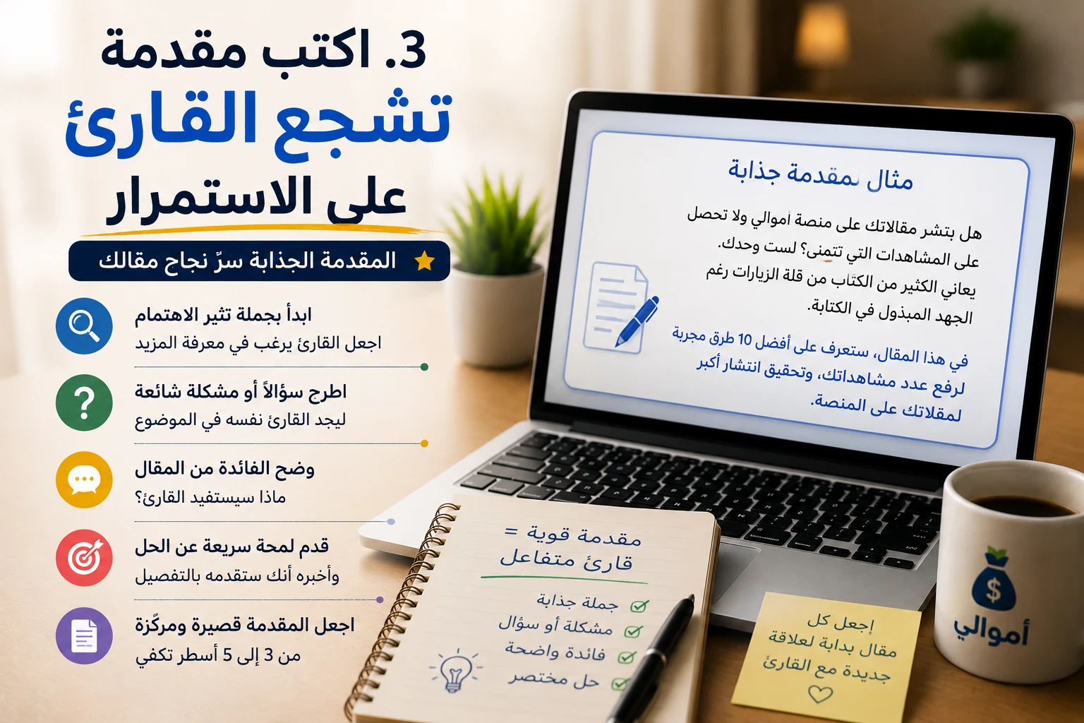 image about كيف ترفع عدد مشاهداتك في منصة أموالي؟ 10 خطوات مجربة لزيادة الزيارات وتصدر نتائج البحث