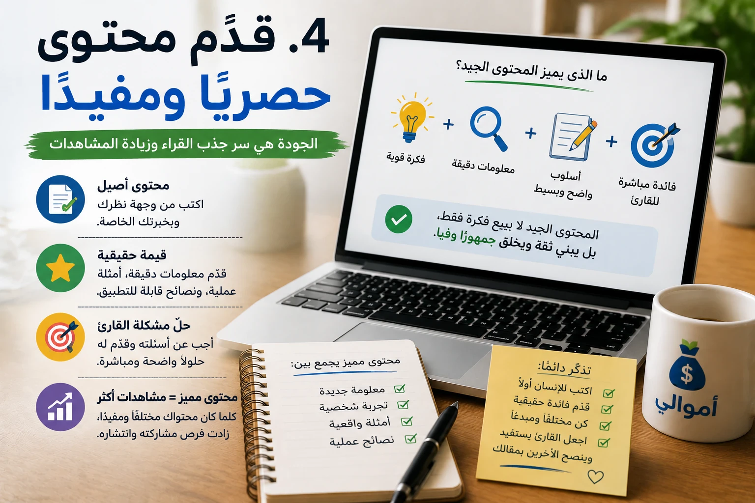 image about كيف ترفع عدد مشاهداتك في منصة أموالي؟ 10 خطوات مجربة لزيادة الزيارات وتصدر نتائج البحث