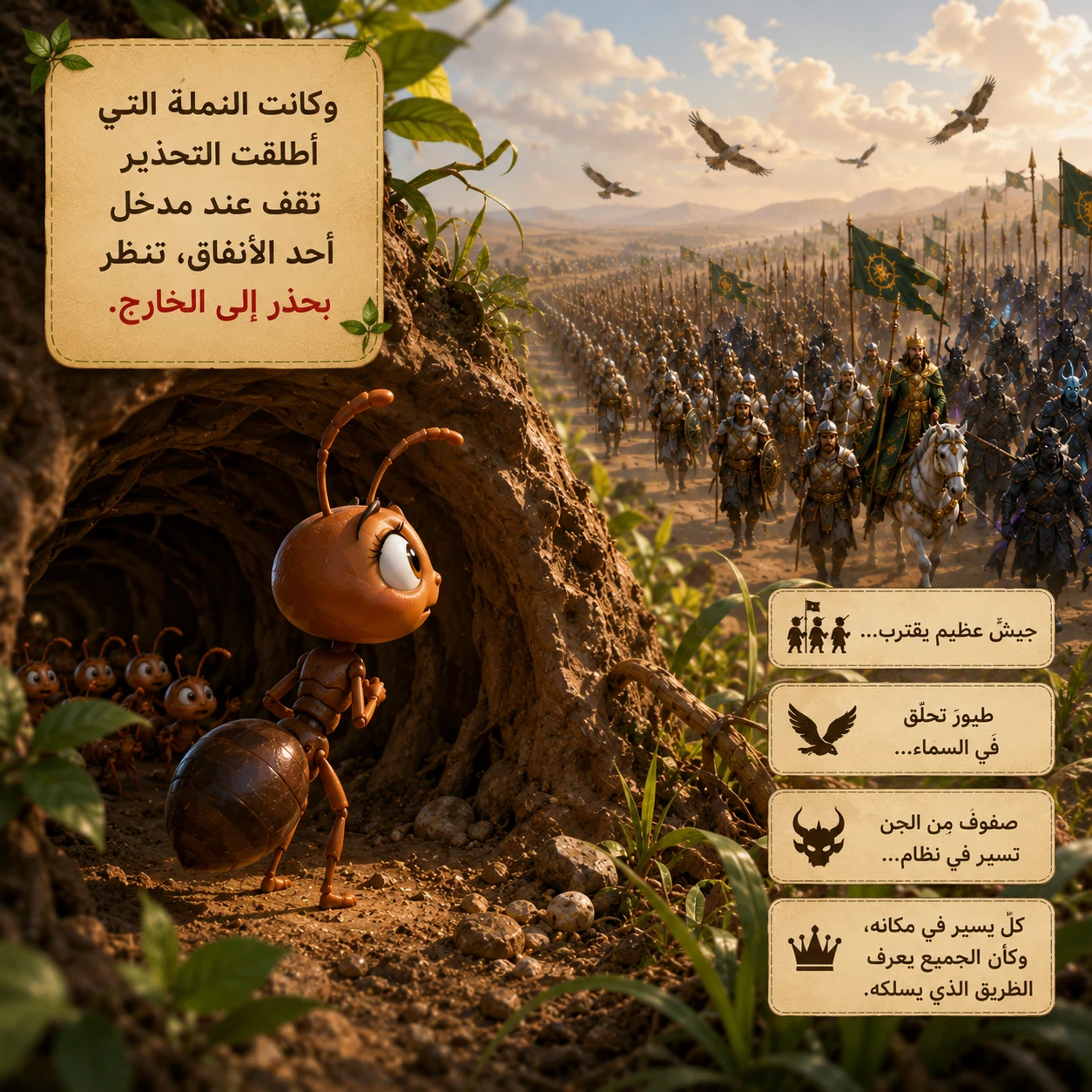 image about النملة التي أنقذت مدينتها (الجزء الثاني) | رحمة سيدنا سليمان عليه السلام بالنمل