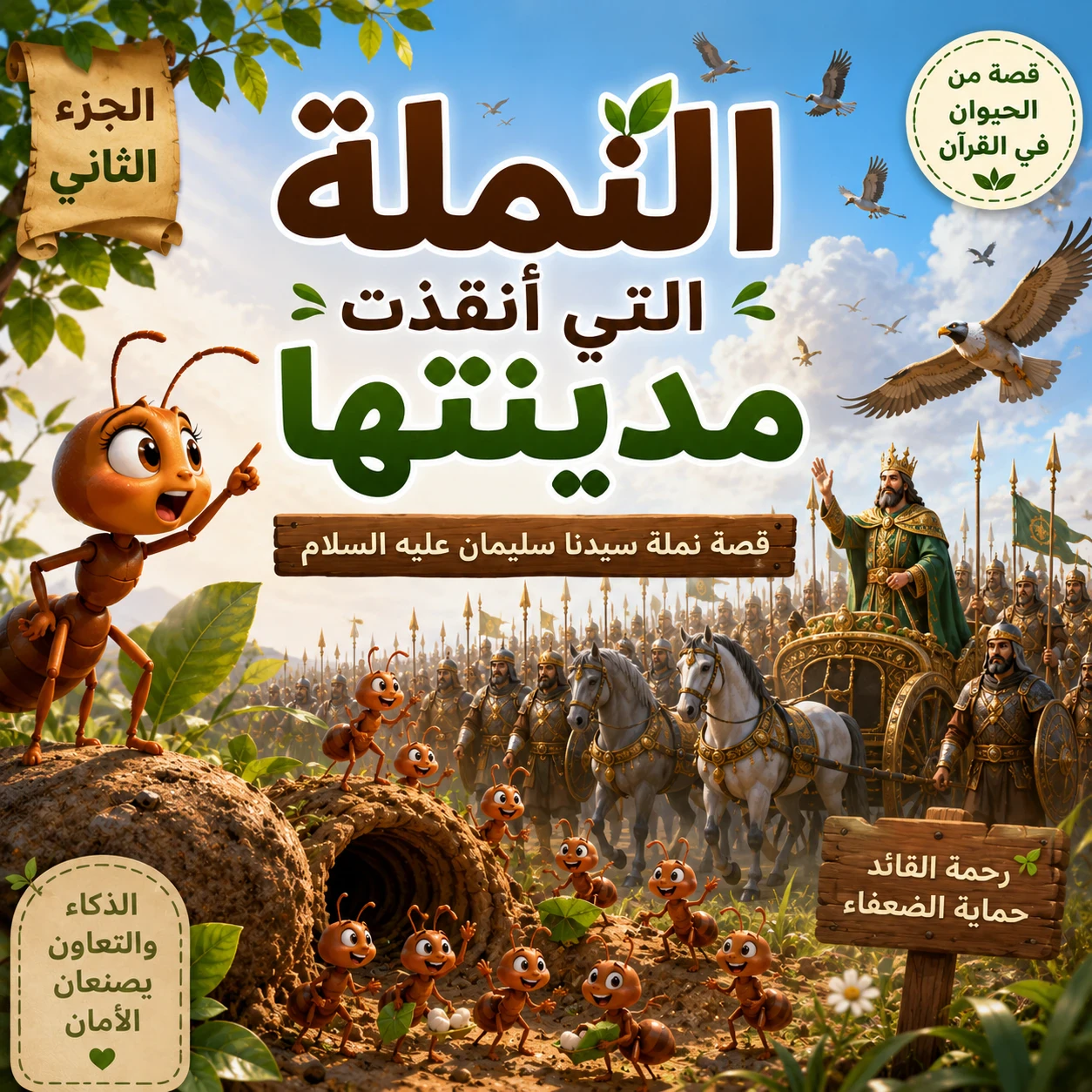 image about النملة التي أنقذت مدينتها (الجزء الثاني) | رحمة سيدنا سليمان عليه السلام بالنمل