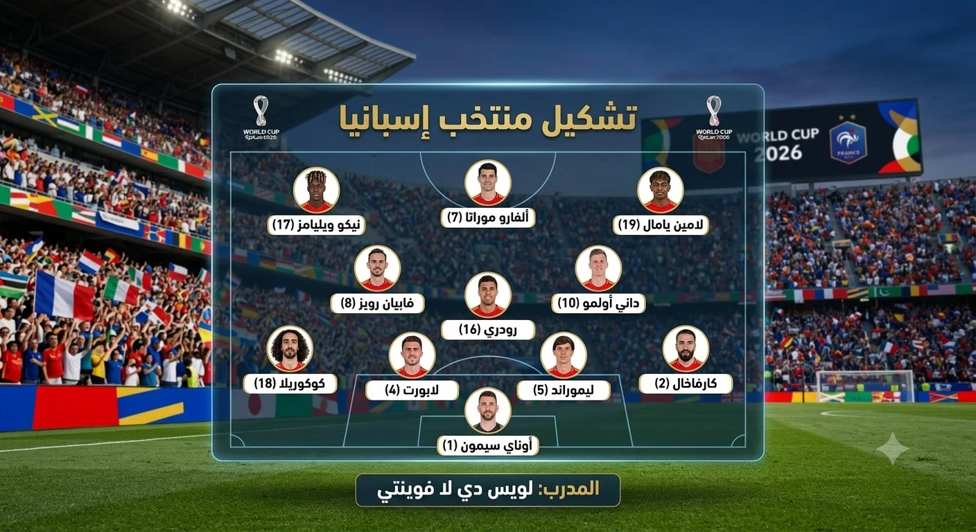 image about مباراة إسبانيا وفرنسا في كأس العالم 2026: صدام العمالقة والبطاقة الذهبية للنهائي