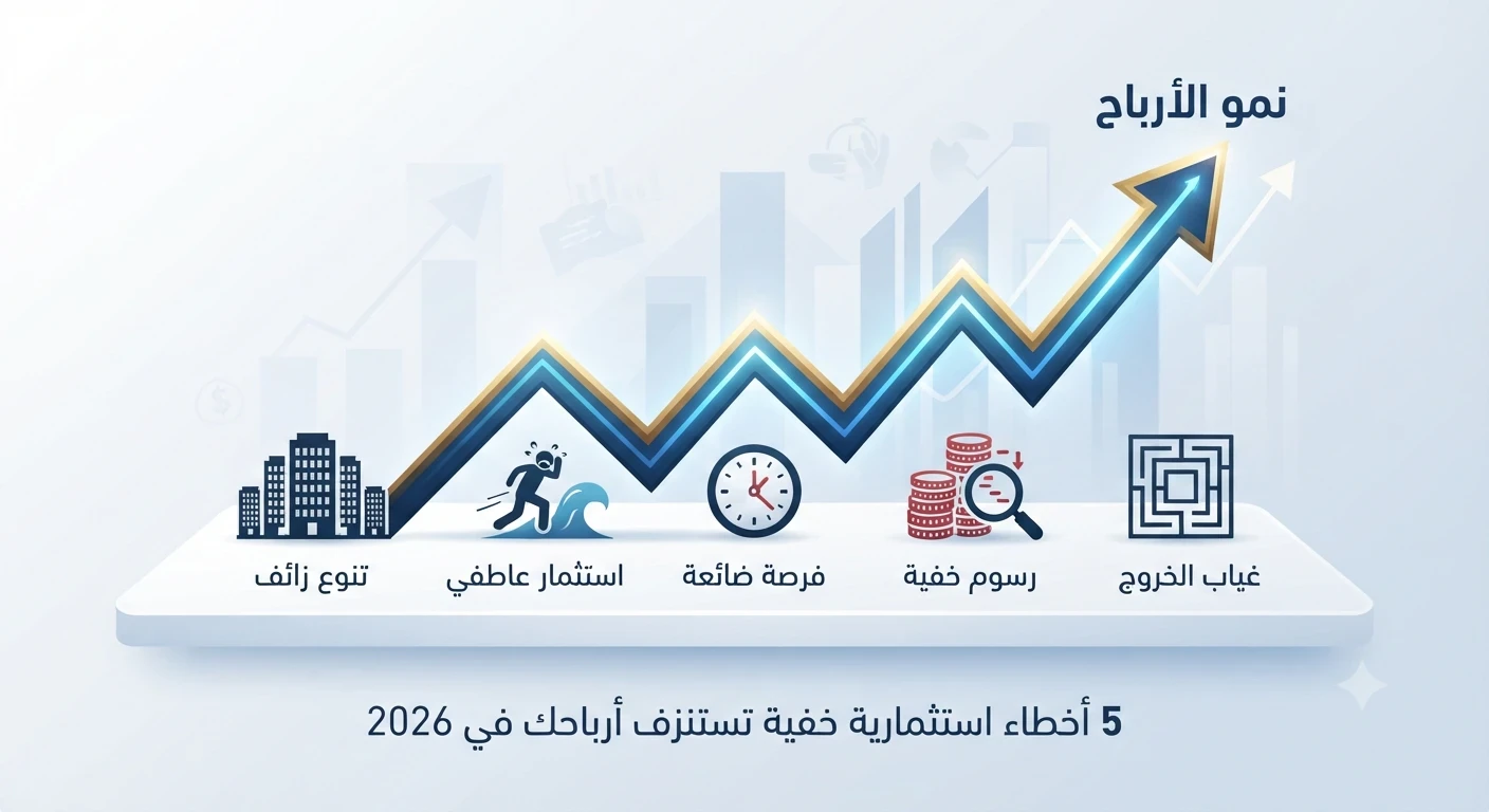 image about 5 أخطاء استثمارية خفية تستنزف أرباحك في 2026.. كيف تتجنبها اليوم؟