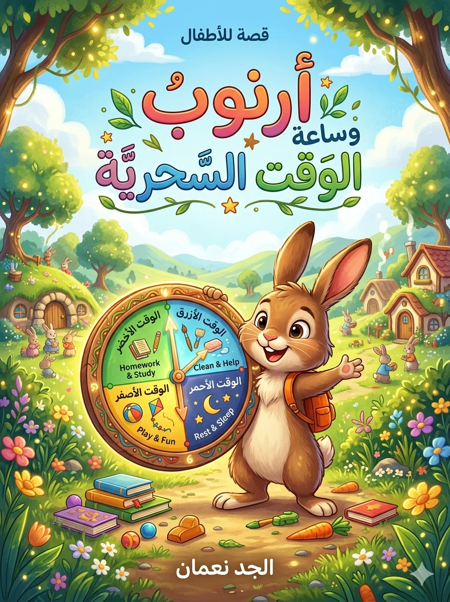 image about ارنوب وساعه الوقت السحريه