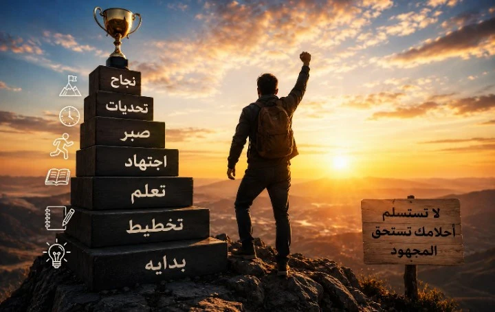 image about لكي تصل إلي النجاح الحقيقي كافح 