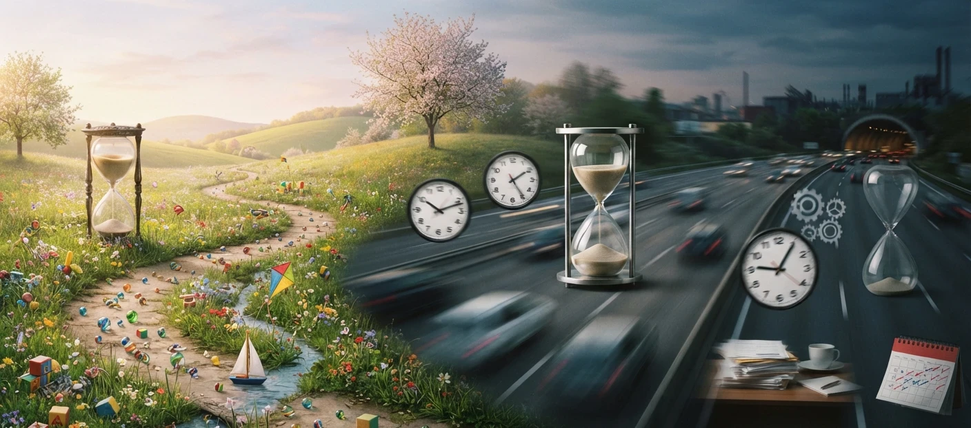 image about لماذا يبدو الوقت أسرع كلما تقدمنا في العمر؟ السر ليس في الساعة... بل في عقلك