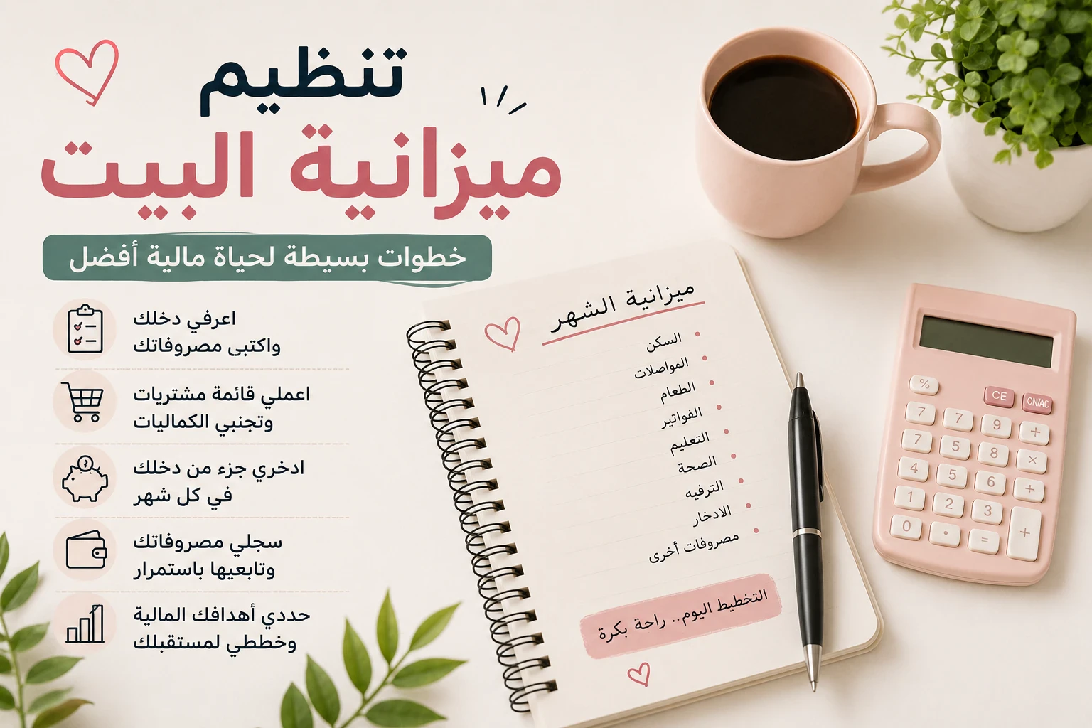 image about تنظيم ميزانية البيت.. خطوات بسيطة تفرق معاكي آخر الشهر 💰
