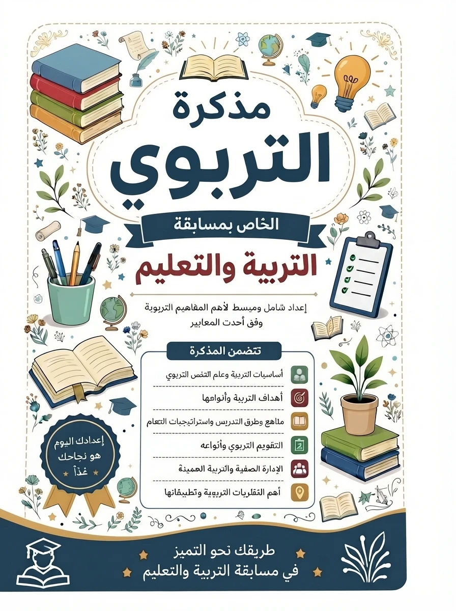 image about مذكرة تربوي مسابقة التربية والتعليم