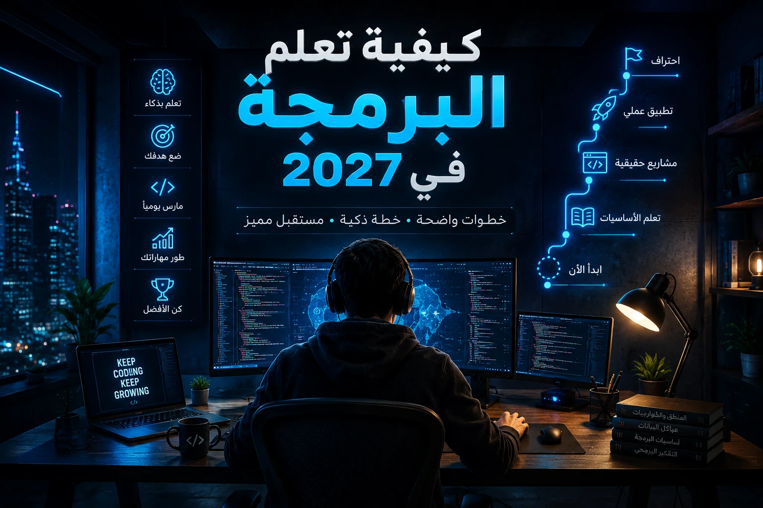 image about كيفيه تعلم البرمجة في 2027 من الصفر حتي احتراف الأمن السيبراني | الدليل الشامل