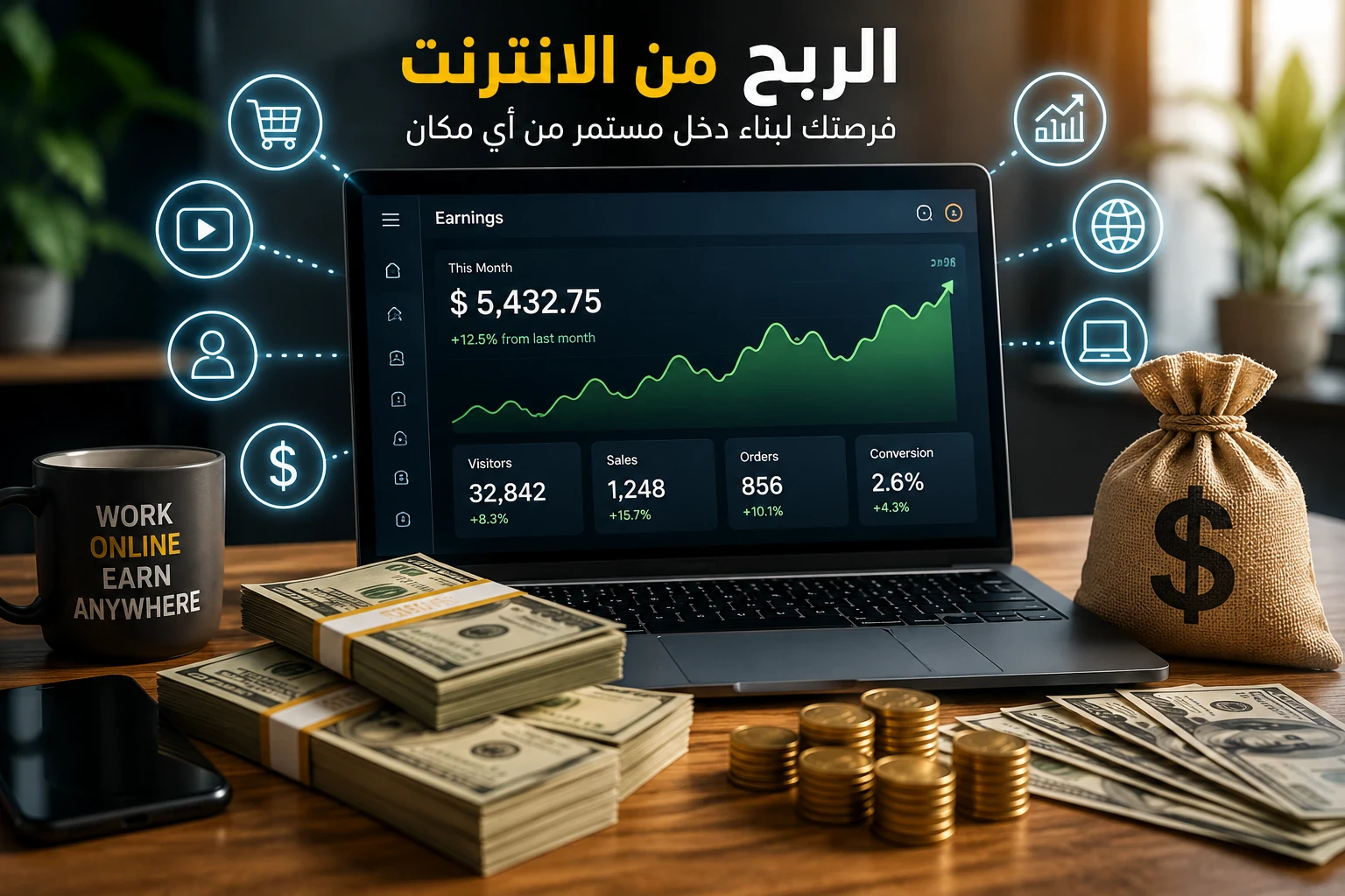image about الربح من الإنترنت للمبتدئين 2026 | أفضل 7 طرق لتحقيق دخل حقيقي