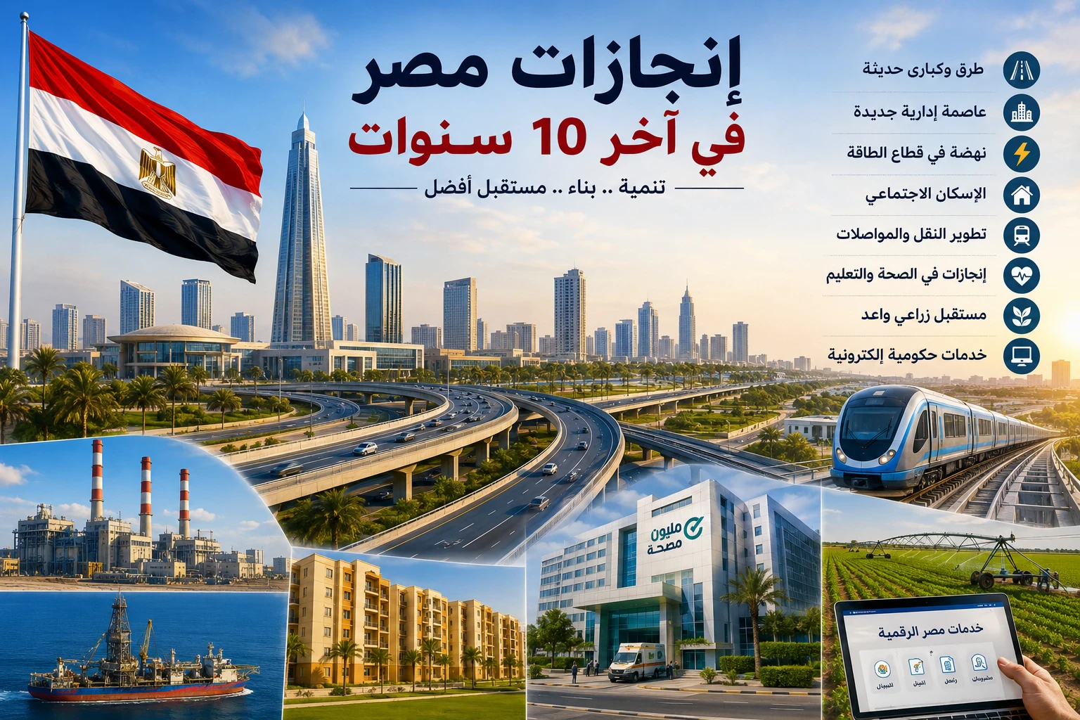 image about إنجازات مصر في آخر 10 سنوات.. كيف تغيرت ملامح الدولة؟