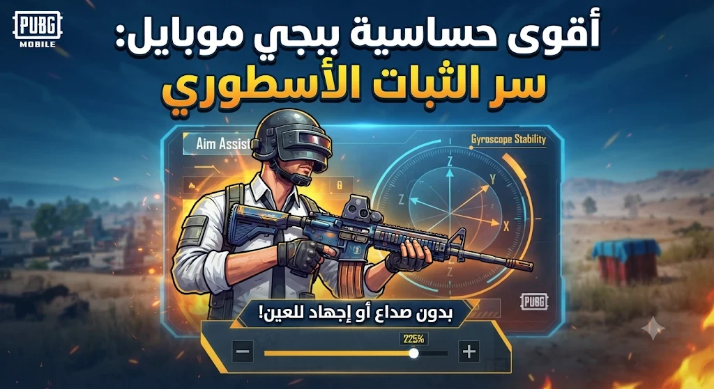 image about أقوى حساسية ببجي موبايل للتحديث الجديد: سر الثبات الأسطوري بدون صداع أو إجهاد للعين