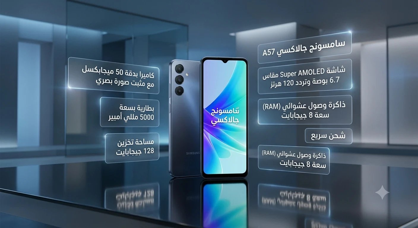 image about Samsung Galaxy A57.. هاتف سامسونج الجديد بمواصفات قوية وسعر منافس في الفئة المتوسطة