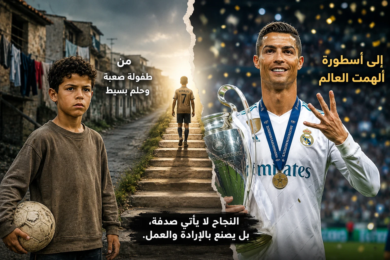 image about قصة كفاح ونجاح الاسطورة كريستيانو رونالدو 