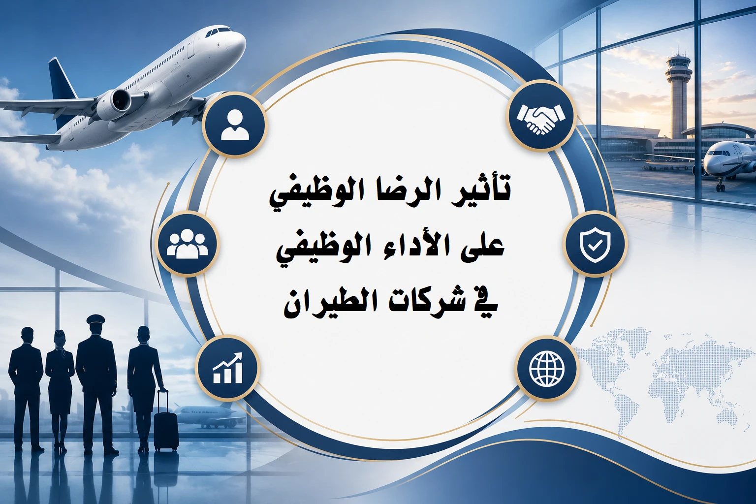 image about أثر الرضا الوظيفي في تحسين الأداء الوظيفي للعاملين في شركات الطيران