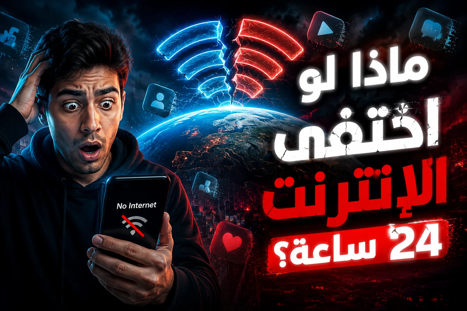 image about ماذا سيحدث لو اختفى الإنترنت لمدة 24 ساعة؟ سيناريو قد يغيّر العالم بالكامل