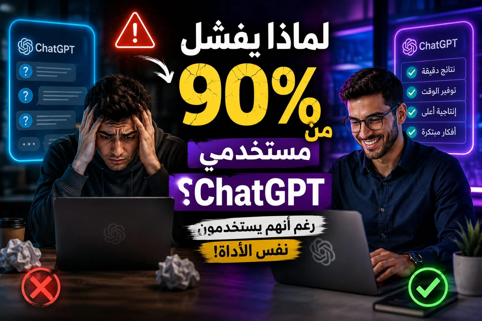 image about لماذا يفشل 90% من مستخدمي ChatGPT رغم أنهم يستخدمون نفس الأداة؟