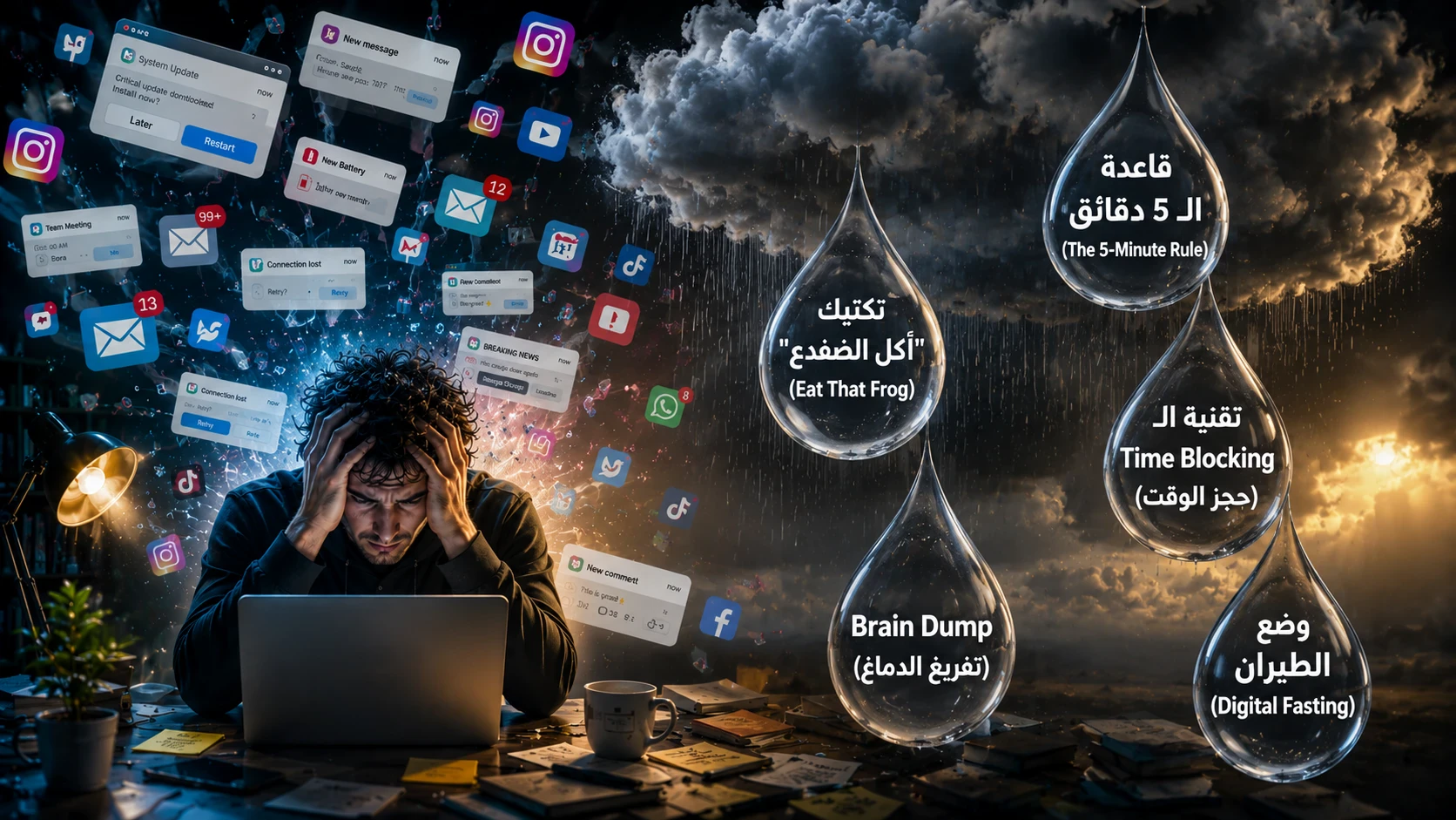image about التشتت الذهني وضعف التركيز: لماذا يحدث؟ وكيف تستعيد تركيزك في خطوات عملية؟