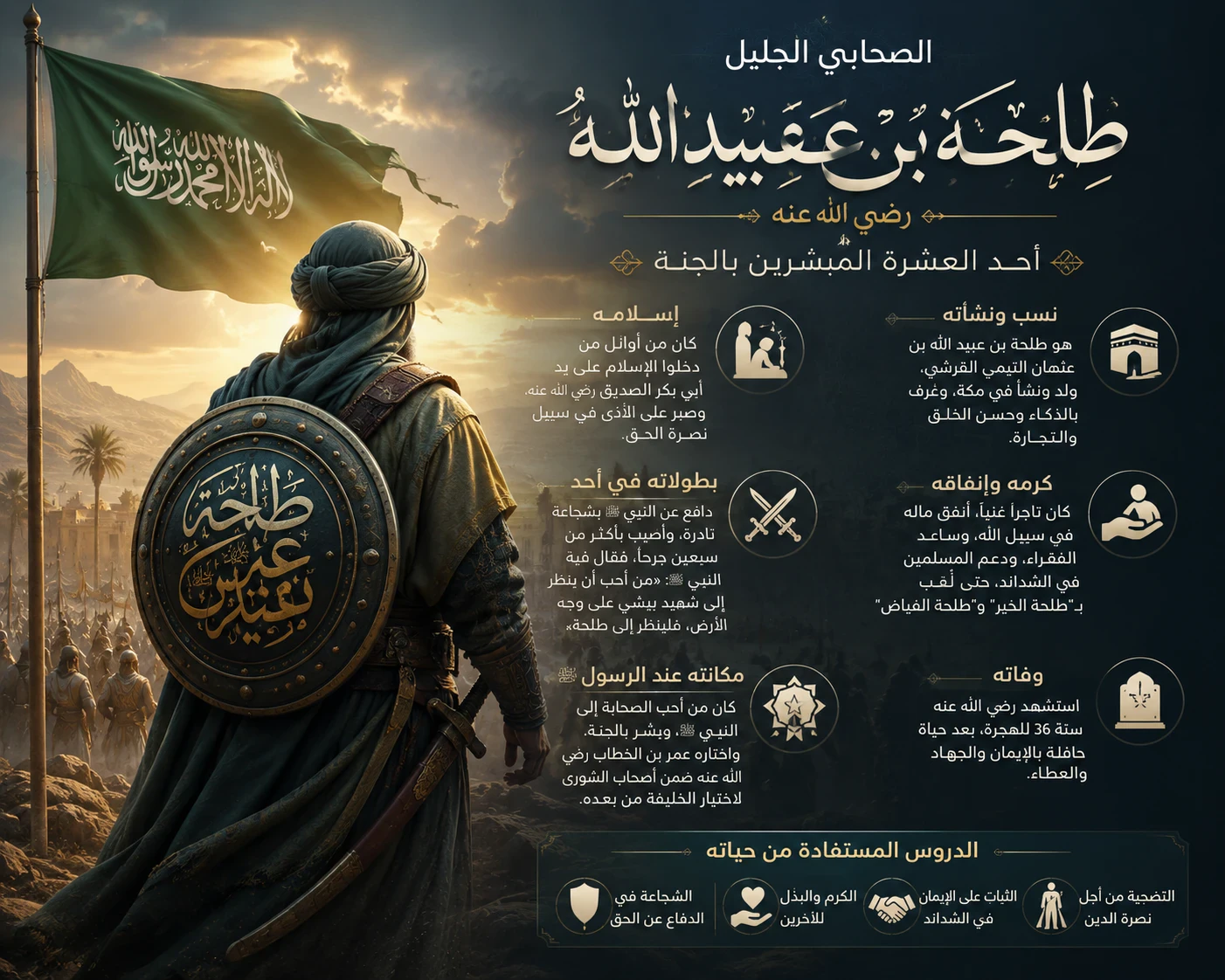 image about قصة الصحابي الجليل بن عبيد الله رضي الله عنه 
