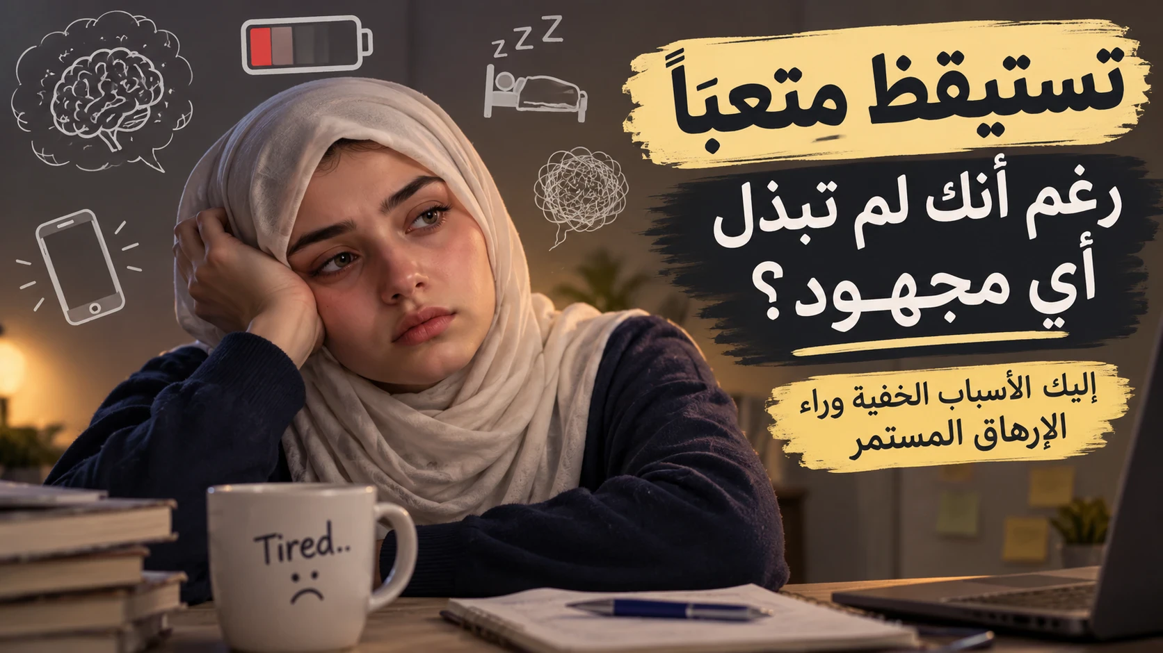 image about تستيقظ متعبًا رغم أنك لم تبذل أي مجهود؟ إليك الأسباب الخفية وراء الإرهاق المستمر