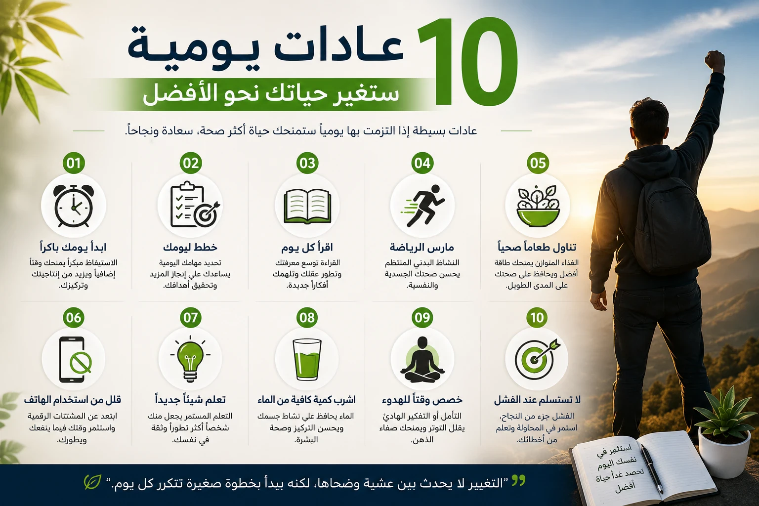 image about 10 عادات يومية ستغير حياتك نحو الأفضل