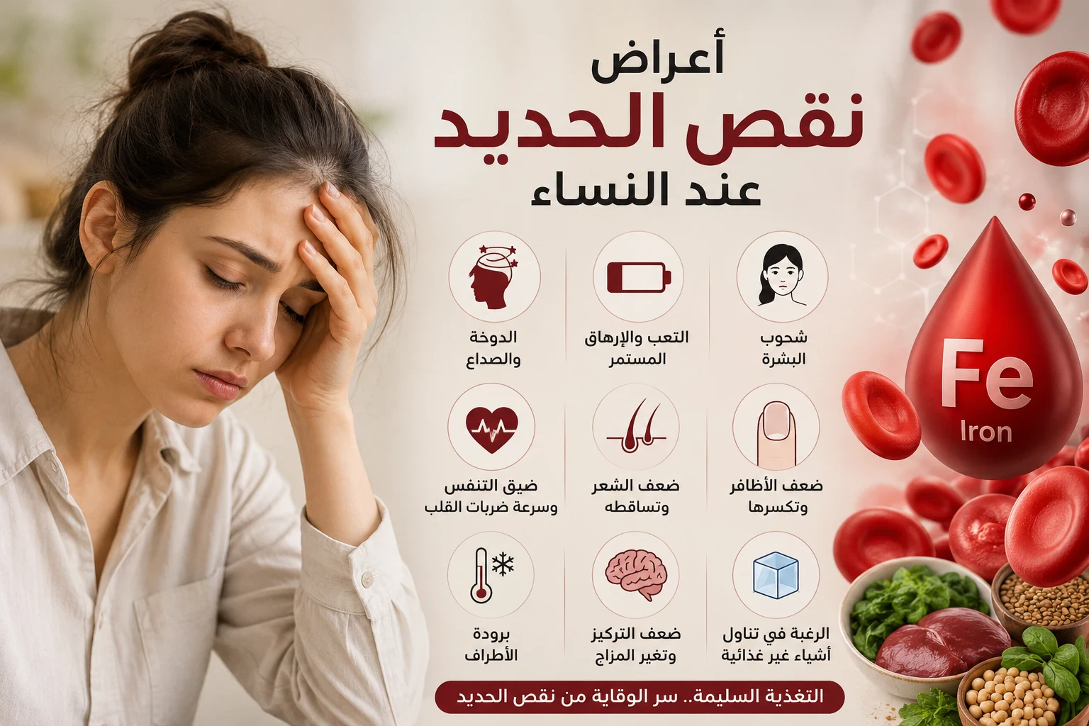 image about نقص الحديد عند النساء: الاعراض والاسباب وطرق العلاج