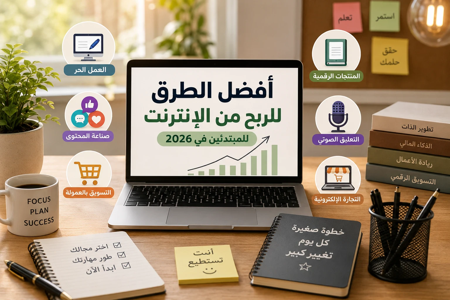 image about لن تصدق كم تغير الربح من الإنترنت في 2026.. 5 طرق حقيقية تناسب المبتدئين!