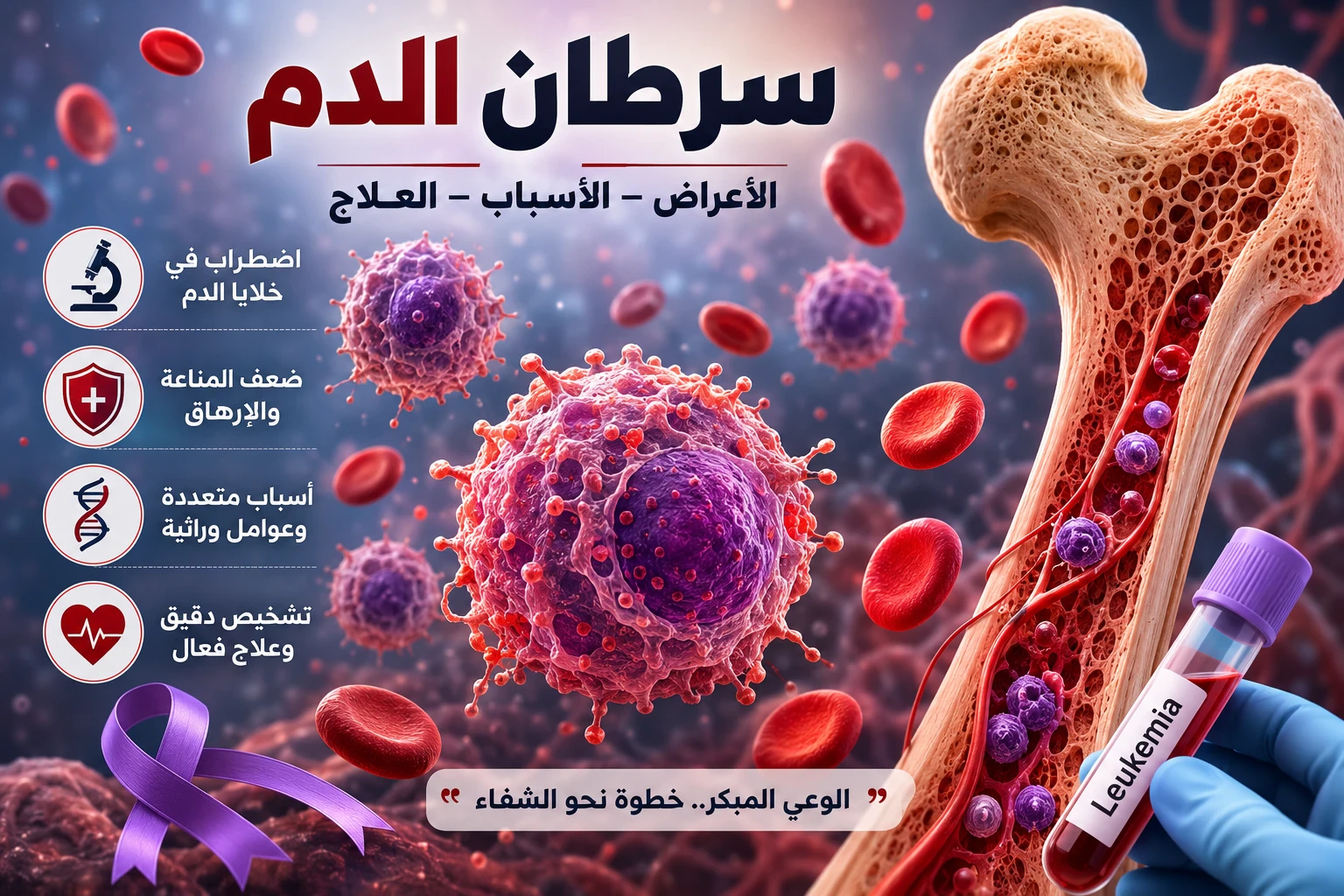 image about سرطان الدم: الأعراض والأسباب وطرق التشخيص والعلاج الحديثة