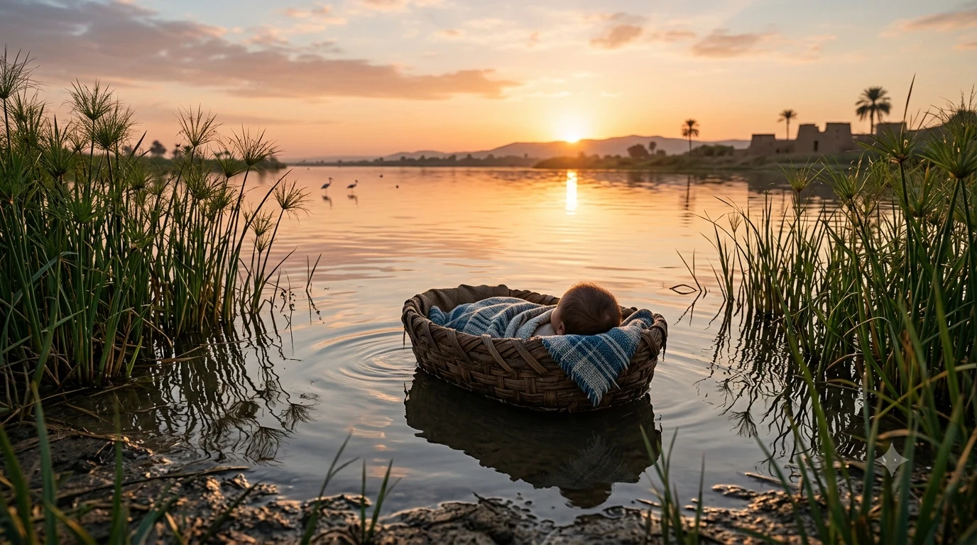 image about قصة سيدنا موسى عليه السلام كاملة | من الميلاد إلى شق البحر وغرق فرعون