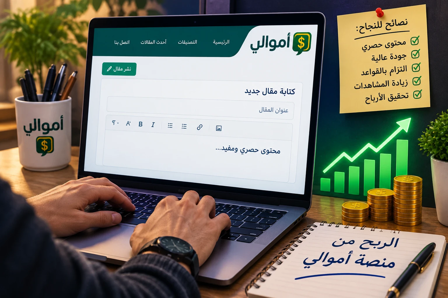 image about الربح من منصة أموالي للمبتدئين.. دليل عملي لزيادة الأرباح وبناء محتوى ناجح