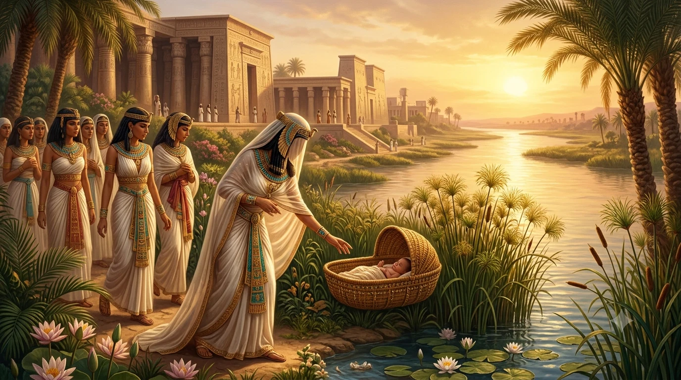 image about قصة سيدنا موسى عليه السلام كاملة | من الميلاد إلى شق البحر وغرق فرعون