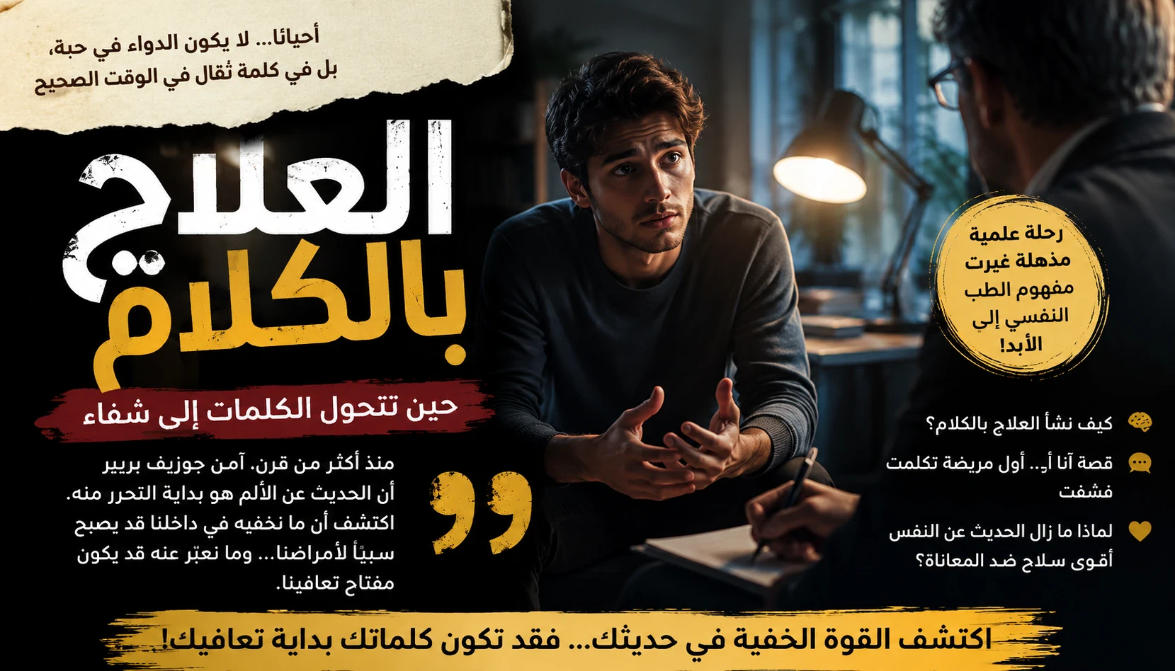 image about العلاج بالكلام لجوزيف بروير هي بداية حقيقية للعلاج النفسي