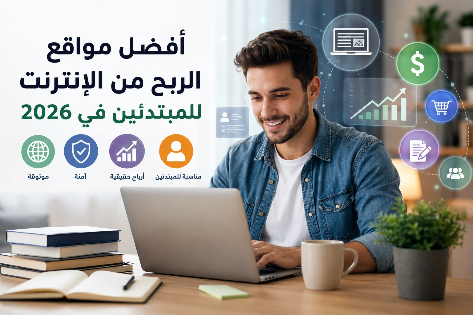 image about أفضل مواقع الربح من الإنترنت للمبتدئين فى2026 (المجانية والمضمونة