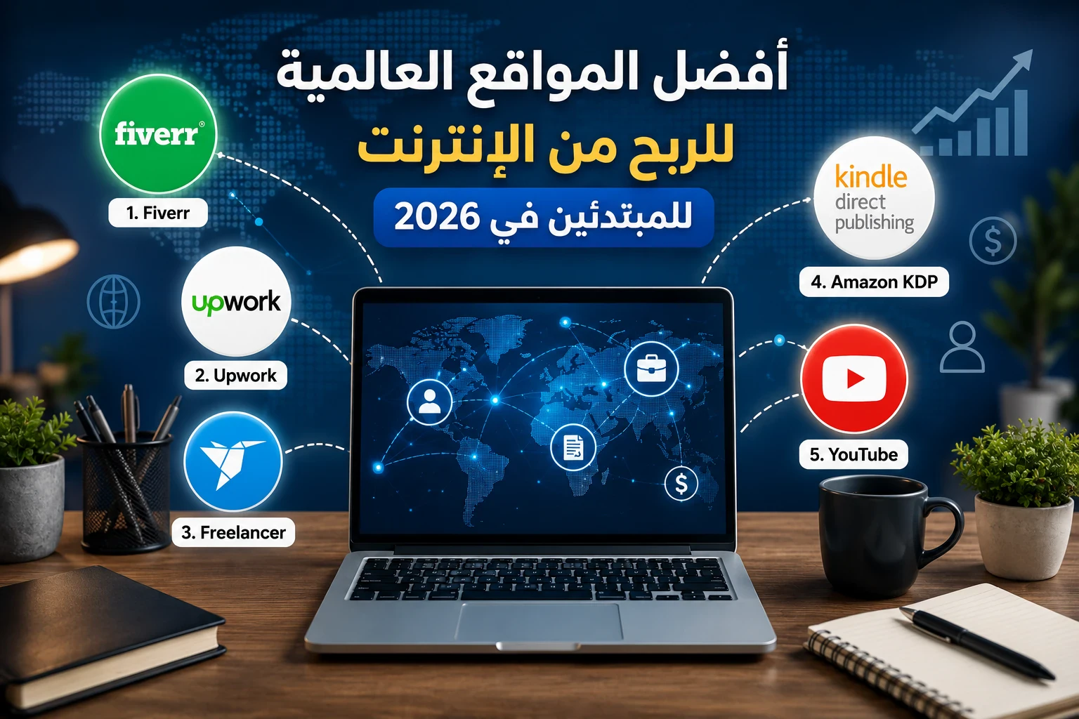 image about أفضل مواقع الربح من الإنترنت للمبتدئين فى2026 (المجانية والمضمونة