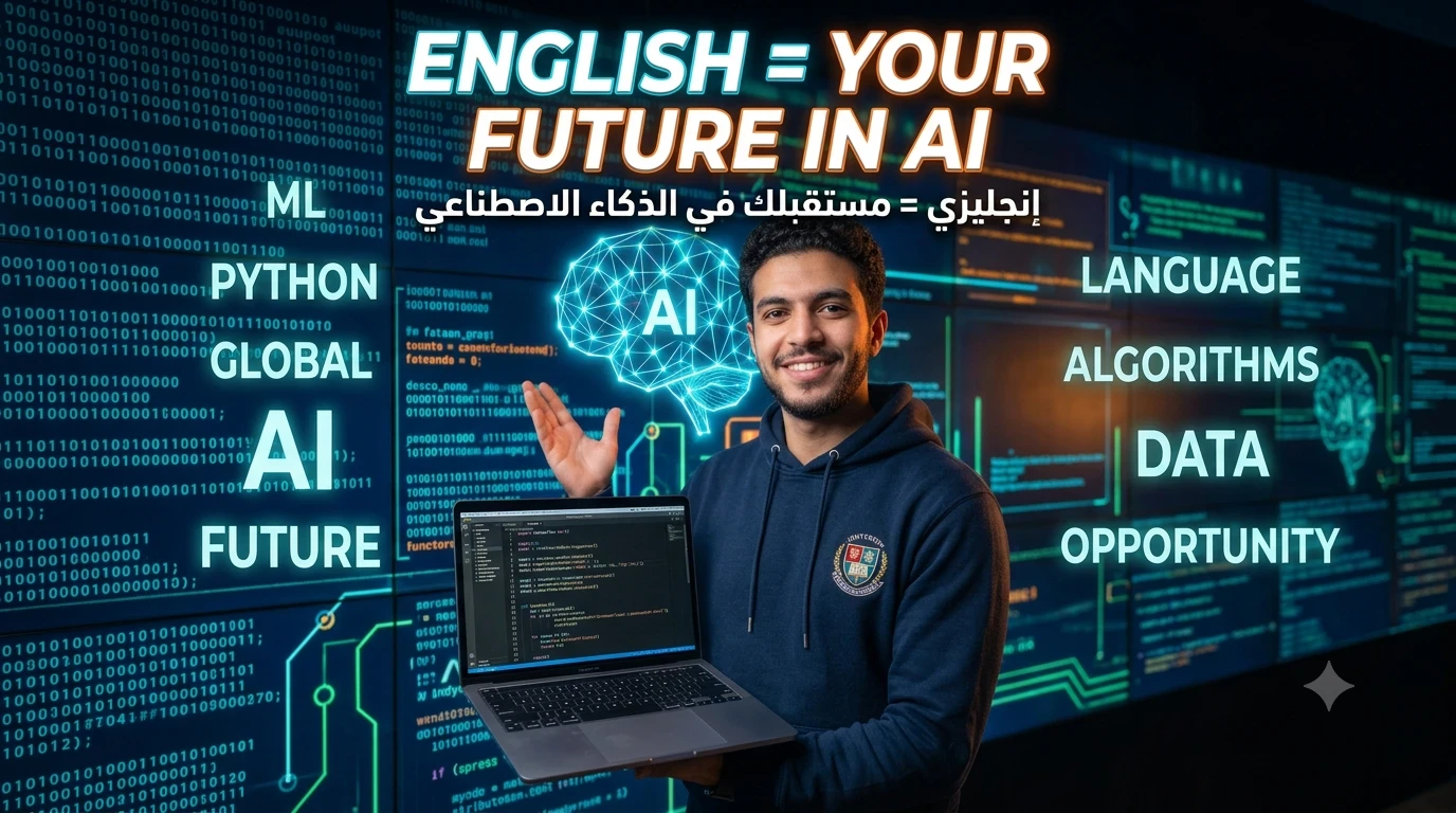 image about الإنجليزية بعد الثانوية: جواز السفر بتاعك لكلية التكنولوجيا والذكاء الاصطناعي وسوق الشغل