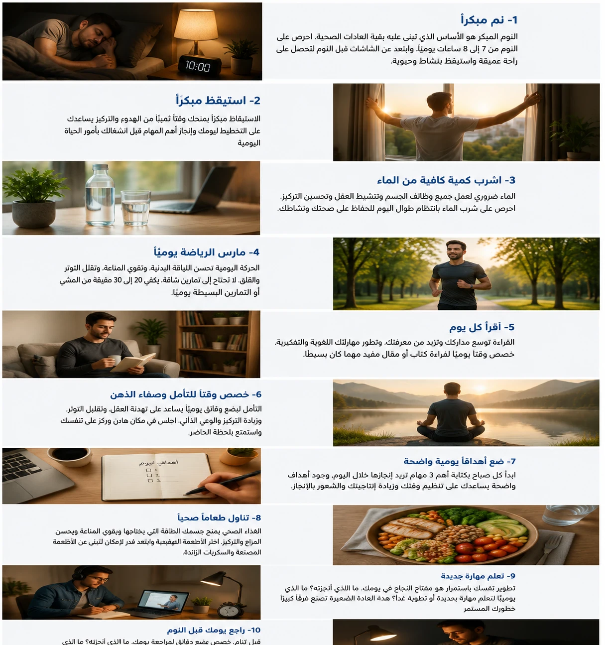 image about 10 عادات يومية بسيطة تغيّر حياتك للأفضل خلال 30 يومًا