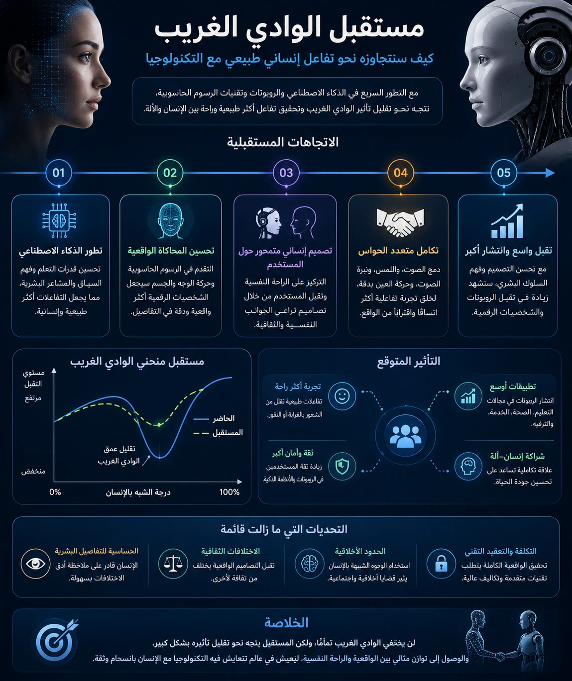 image about تأثير الوادي الغريب (Uncanny Valley) عدم تقبل الروبوتات و الAi