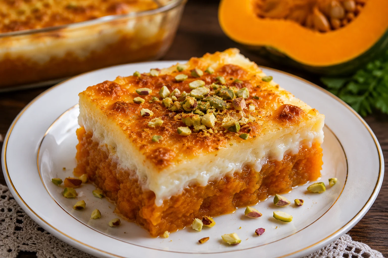 image about طريقة عمل القرع اعسلي بالبشاميل في المنزل