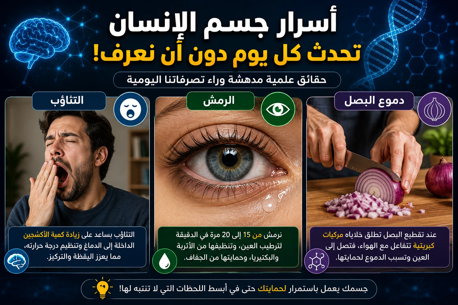 image about أشياء نفعلها يوميًا ولا نعرف سببها.. 15 حقيقة علمية ستفاجئك!