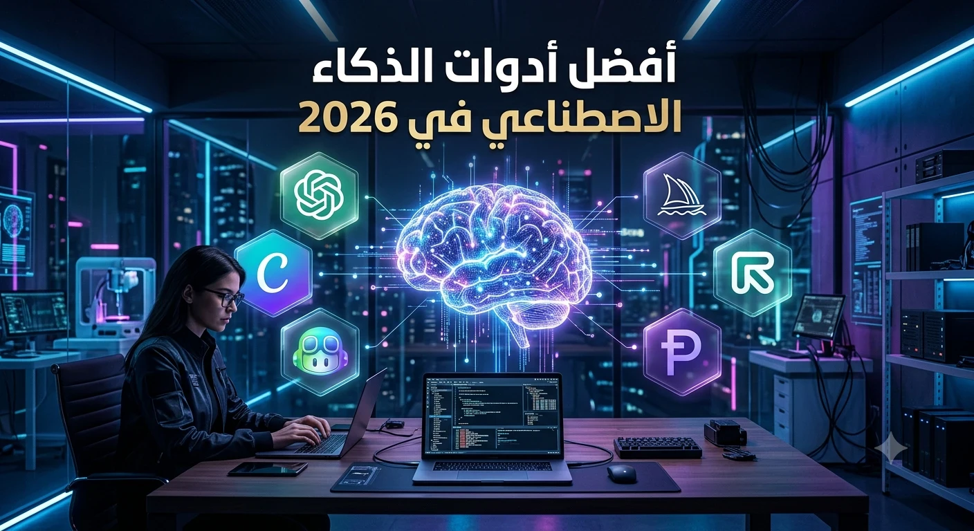 image about أفضل أدوات الذكاء الاصطناعي في 2026: دليل عملي لزيادة إنتاجيتك وتوفير الوقت