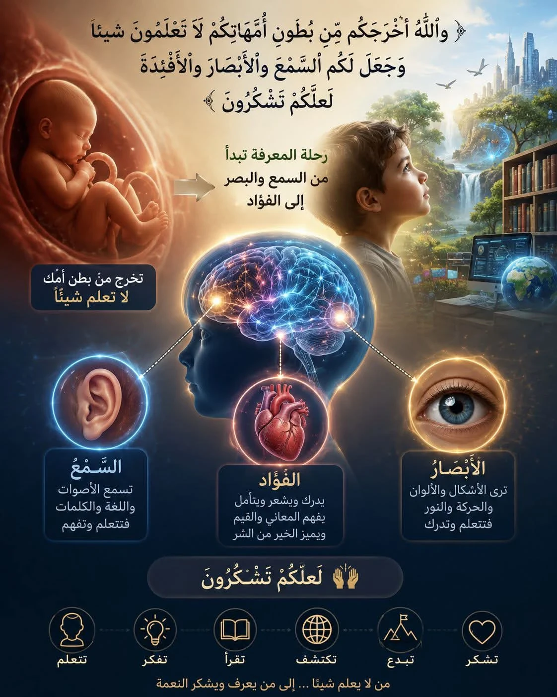 image about رحلة الوعي الكبري من لحظة الميلاد الي آفاق الإدراك والامتنان الشامل