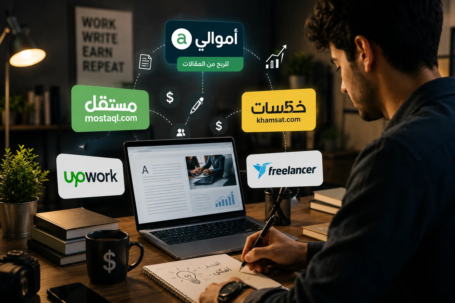 image about كيف تربح أول 100 دولار من الكتابة؟ دليل عملي للمبتدئين في 2026