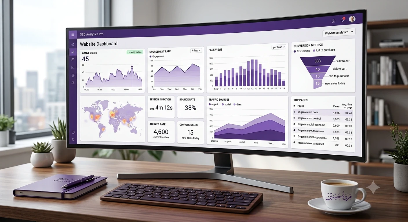 image about الدرس الثاني عشر: Google Analytics 4 للمبتدئين | كيف تحلل زوار موقعك وتحسن أداء المحتوى؟