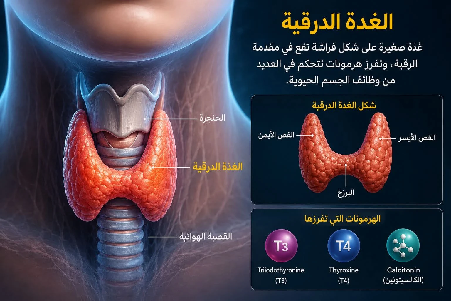 image about الغده الدرقيه مكانها ووظفيتها thyroid gland