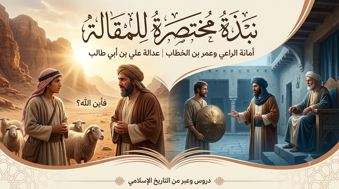 image about أمانة الراعى مع عمر بن الخطاب رضي الله عنه