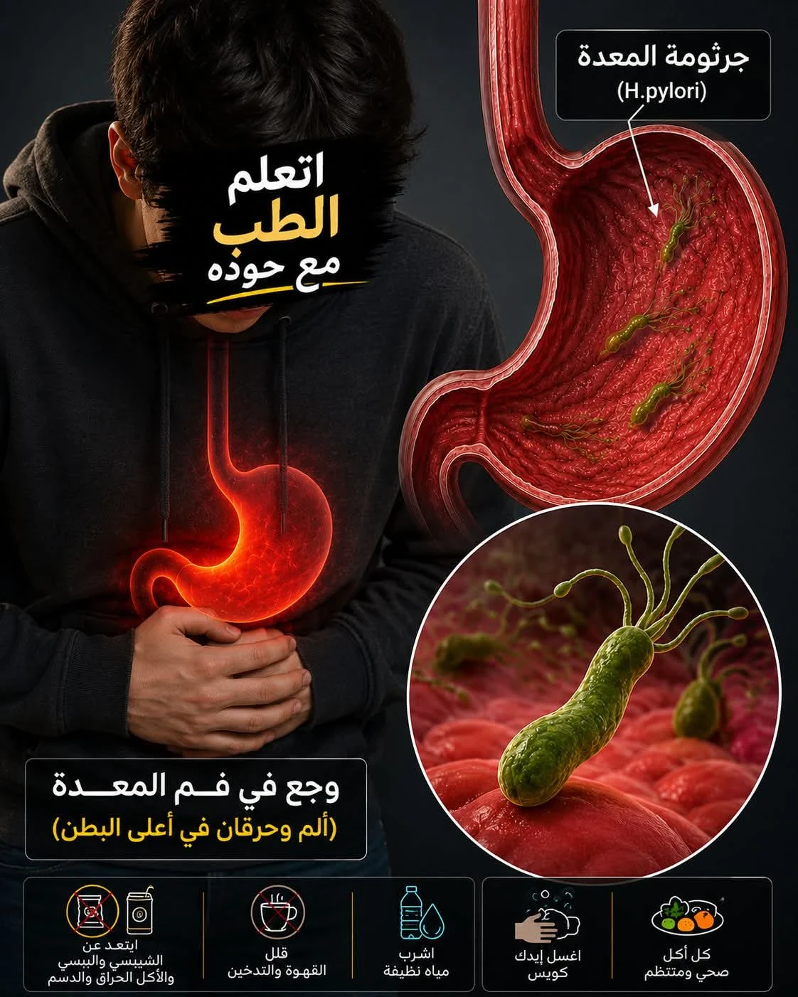 image about ايه هي جرثومة_المعدة (H.pylori) ؟