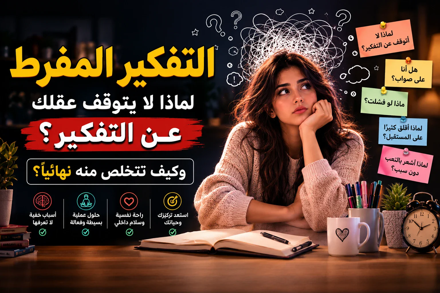 image about التفكير المفرط: لماذا لا يتوقف عقلك عن التفكير؟ وكيف تستعيد هدوءك ؟