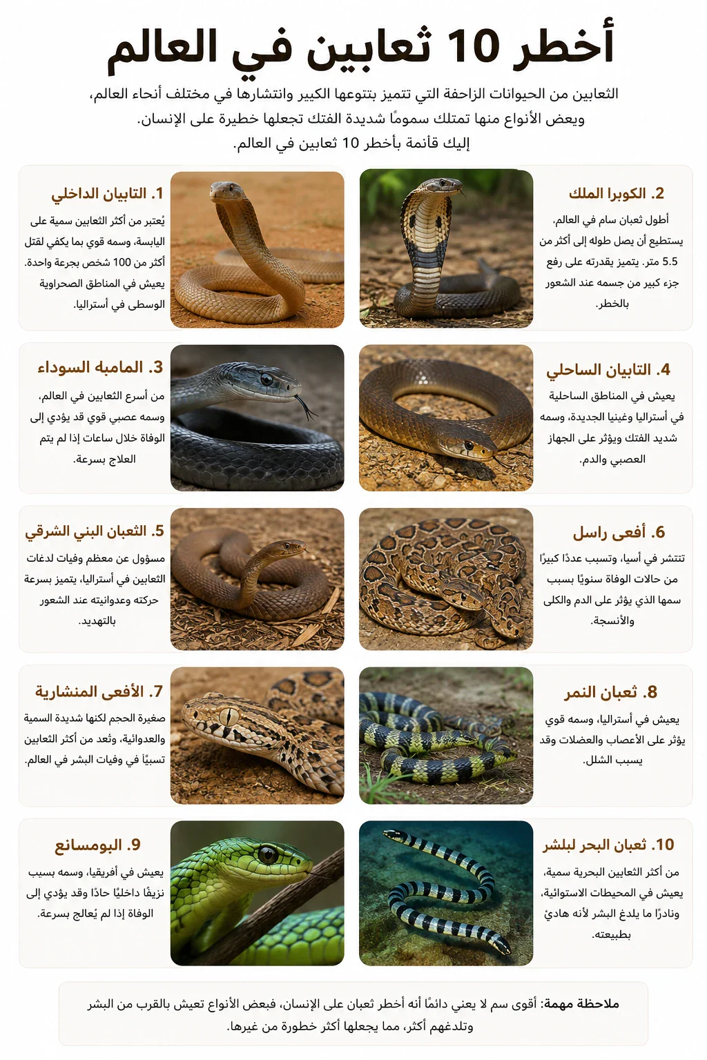 image about أخطر 10 ثعابين في العالم