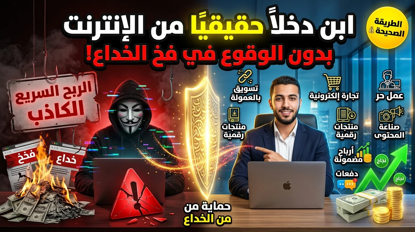 image about كيف تبني مصدر دخل حقيقي من الإنترنت دون الوقوع في فخ الخداع؟