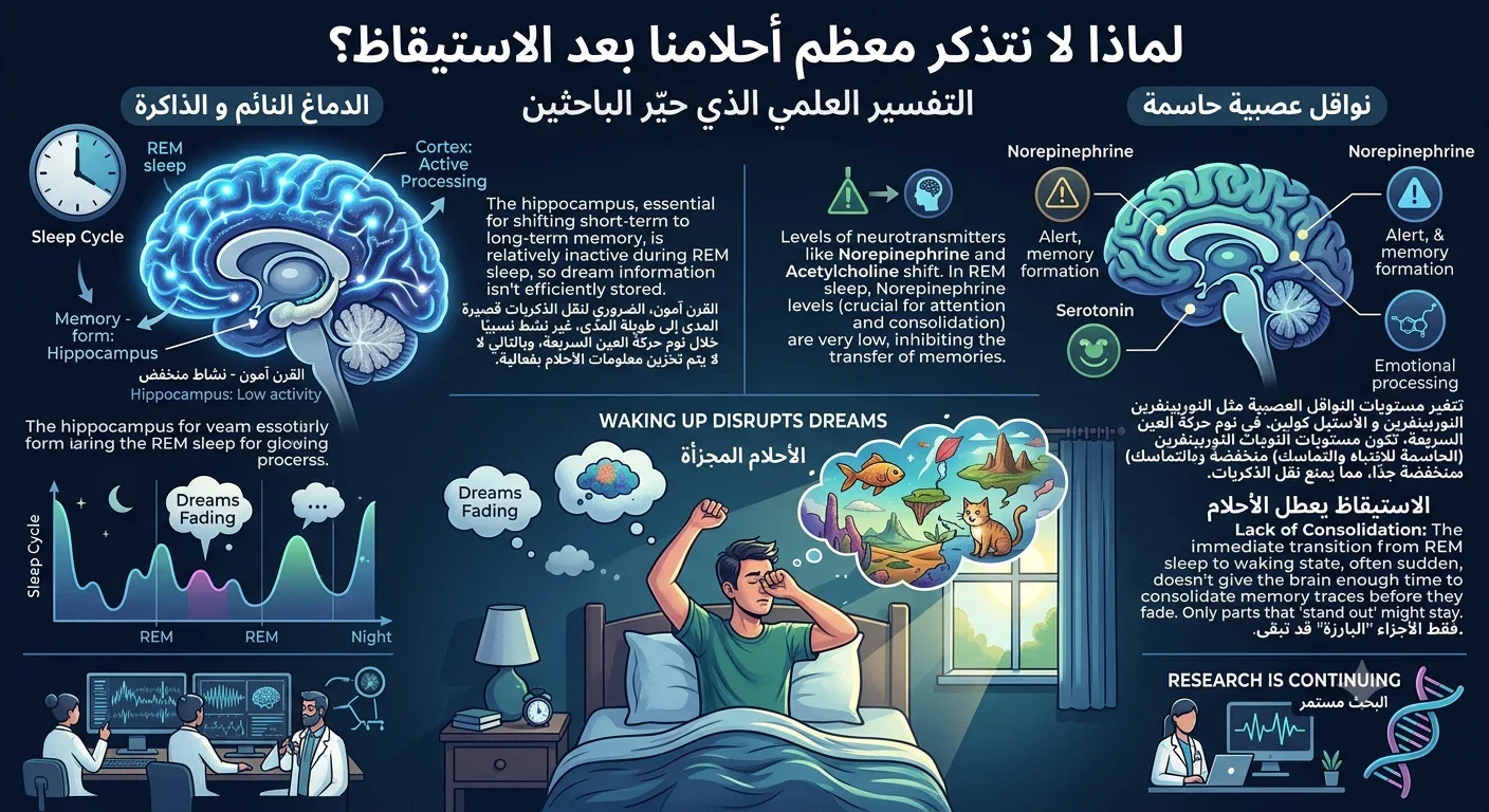 image about لماذا لا نتذكر معظم أحلامنا بعد الاستيقاظ؟ التفسير العلمي الذي حيّر الباحثين