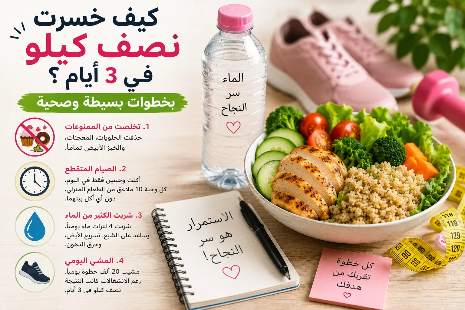 image about السر ليس في الحرمان: هكذا خسرت نصف كيلو في 3 أيام!